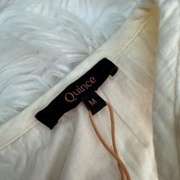 Quince 100% Organic Cotton Gauze Sleeveless Maxi Dress Vintage Cream Size M NWT - Picture 15 of 16